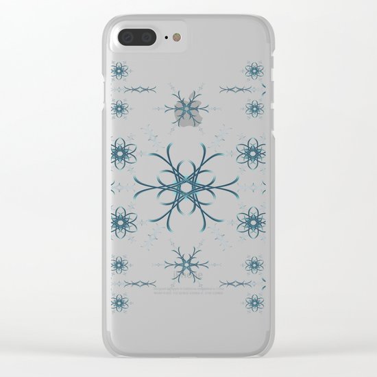 Blue flowers. Pattern. Clear iPhone Case