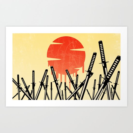 Katana Junkyard Art Print