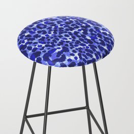 Periwinkle Painted Leopard Bar Stool