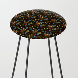 Pattern with fish. Counter Stool