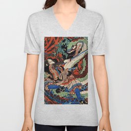 Ukiyo-e, Dragon V Neck T Shirt