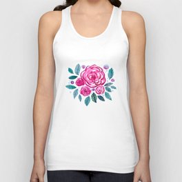 Spring roses bouquet - pink  Unisex Tank Top