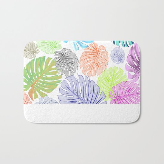 Tropical abstract Bath Mat