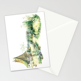 Literary Garden for Wizards and Gnomes Stationery Card