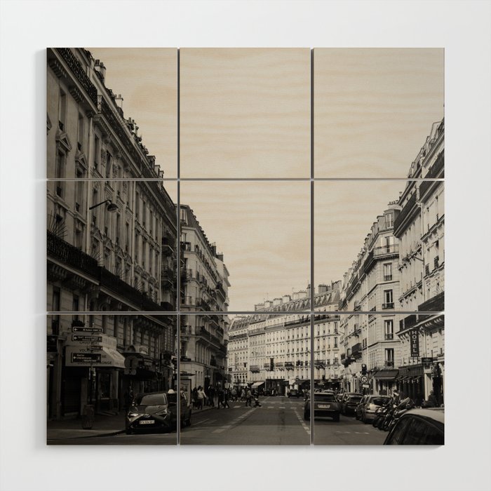 Parisian buildings | Travel photography art | Architecture France Europe | Photo print Wood Wall Art