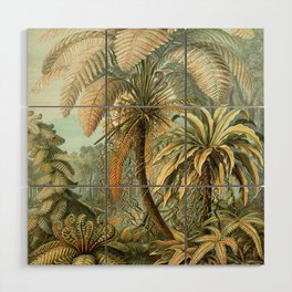 Vintage Tropical Palm Wood Wall Art