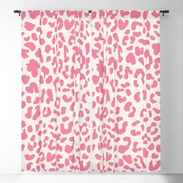 Pink Leopard Print Blackout Curtain