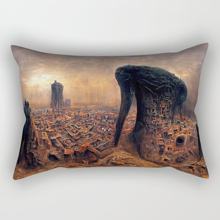 Alien City Rectangular Pillow