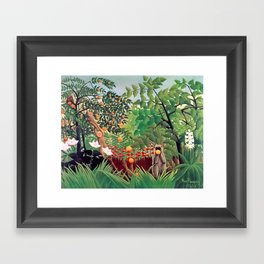 Henri Rousseau - Exotic Landscape Framed Art Print