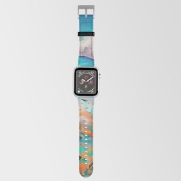 Ocean Sea Beach Coastal Landscape Abstract Watercolor Painting #1 Apple Watch Band