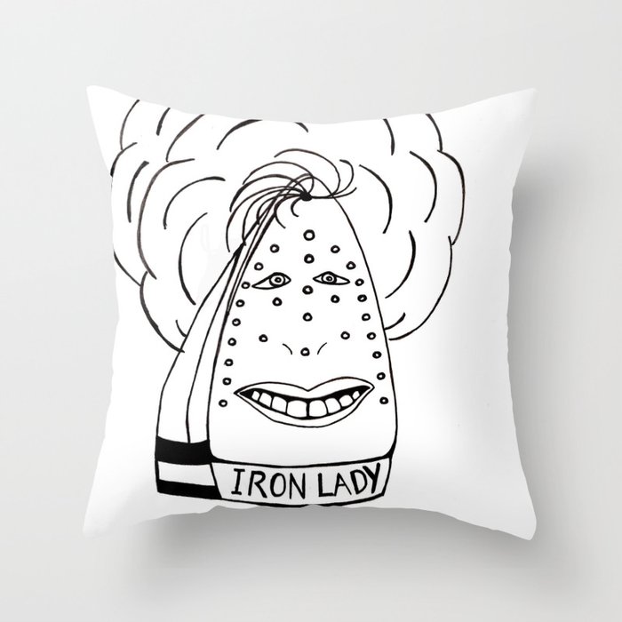 Iron Lady Throw Pillow