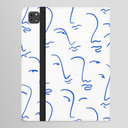Abstract hand drawn woman face seamless pattern  iPad Folio Case