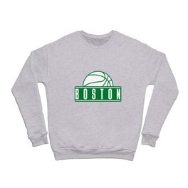 Boston basketball modern logo green Crewneck Sweatshirt