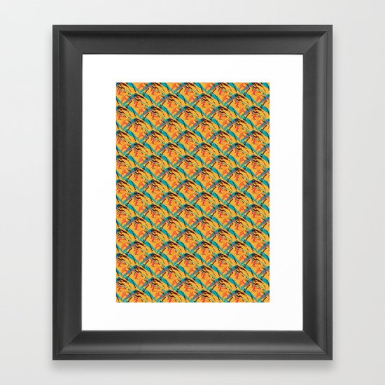 paper cutouts of leafs Framed Art Print