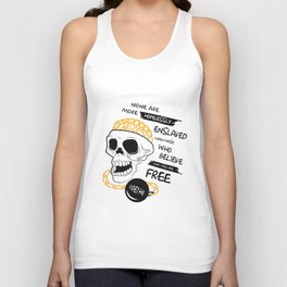 Goethe Quote - None are more hopelessly enslaved... Unisex Tank Top