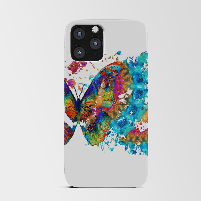 Big Bold Butterfly Art With Colorful Mandala iPhone Card Case