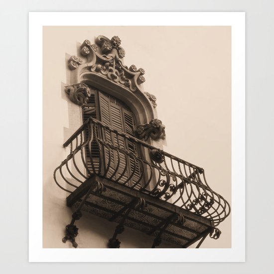 Barcelona Balcony Art Print