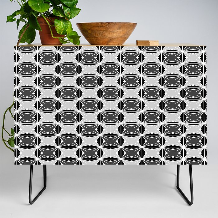 Abstract geometric pattern - gray. Credenza