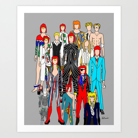 Bowie Doodle Art Print