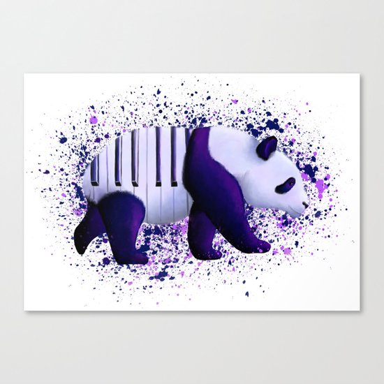 Piano Panda Canvas Print