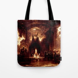 Lucifer Throne in Hell Tote Bag