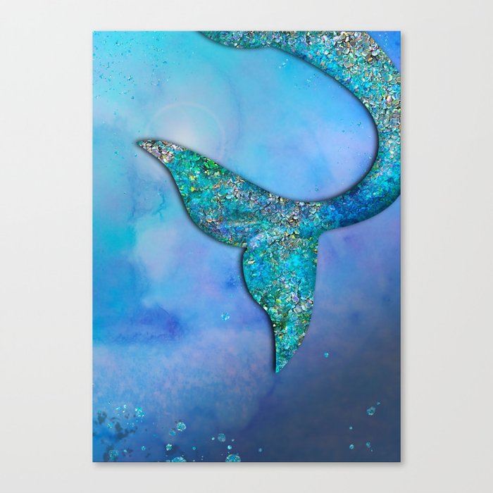 Sparkly Mermaid Tail Fin Canvas Print By Christyne Society6