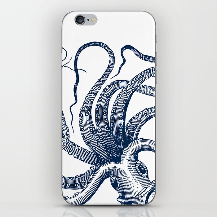 Octopus Navy iPhone Skin