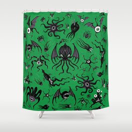 Cosmic Horror Critters Shower Curtain