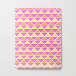 Triangle pattern – pink orange yellow Metal Print | Yellow, Design, Pattern, Graphicdesign, 3Colors, Triangle, Pink, Pyramid, Digital 