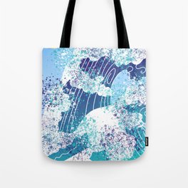 Surfing waves Tote Bag