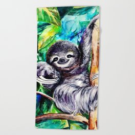 Sloth Beach Towel