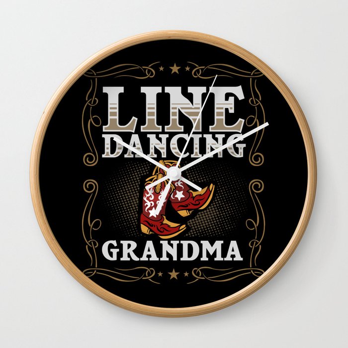 Line Dance Music Song Country Dancing Lessons Wall Clock