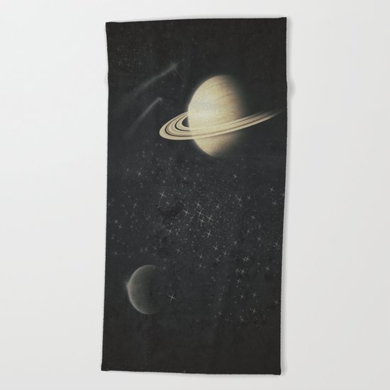 Deep Black Space Beach Towel