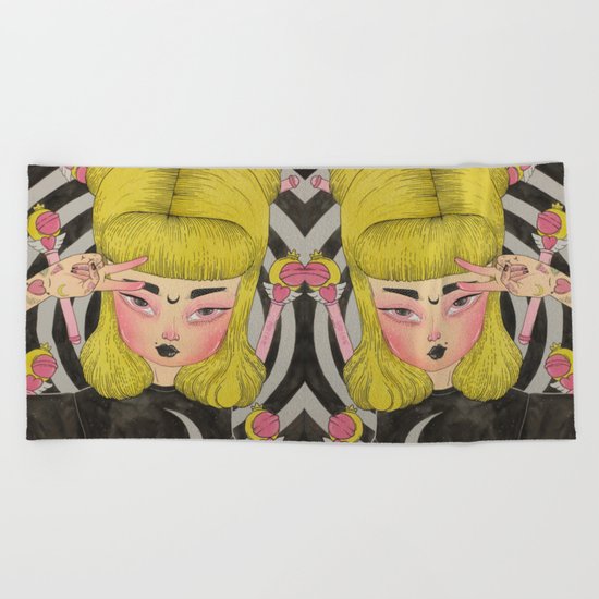 Black Moon Beach Towel