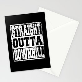 Downhill Saying Funny Stationery Card