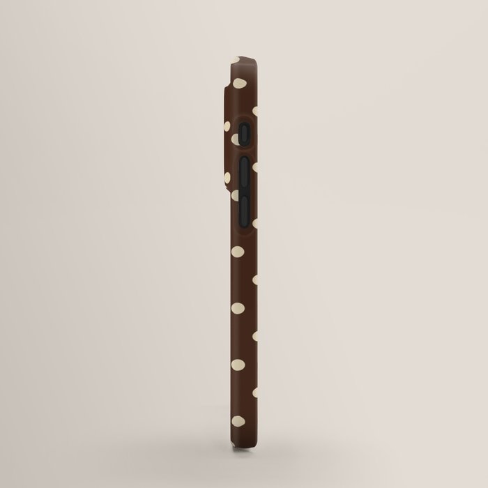 Vintage polka dots baroque brown & cream