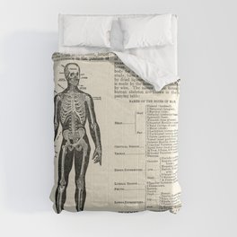 Vintage Dictionary Page Anatomy Skeleton  Comforter