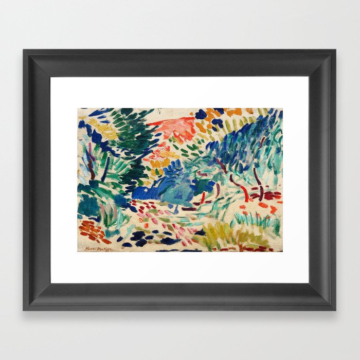 henri matisse landscape in collioure Framed Art Print