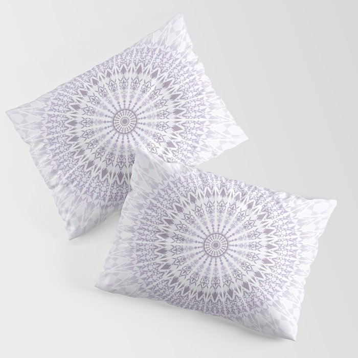 Purple Modern Geometric Mandala Pillow Sham