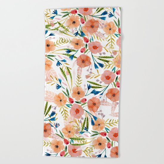 Floral Dance Beach Towel