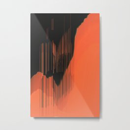 Stalactites Metal Print | Graphicdesign, Black, Digital, Orange, Abstract, Music, Nature 