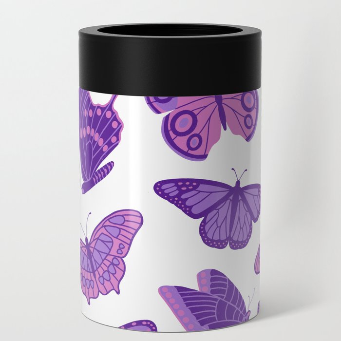 Texas Butterflies – Purple and Pink Pattern Can Cooler