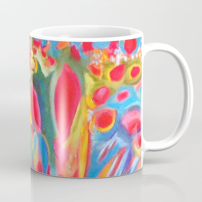 FREEDOM, colorful abstract oil painting Coffee Mug