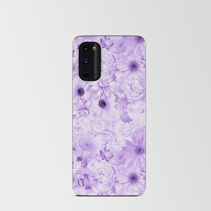 orchid purple floral bouquet aesthetic array Android Card Case