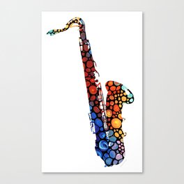 Colorful Saxophone Art Sax Music Canvas Print