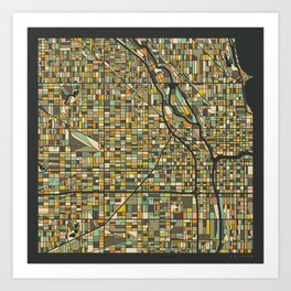 CHICAGO MAP Art Print