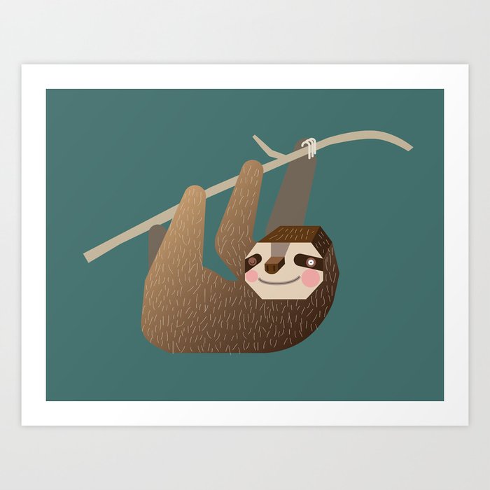Sleepy Sloth Art Print