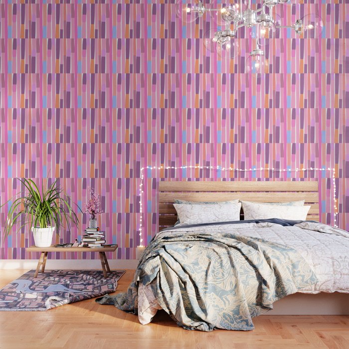 Limeao - Colorful Abstract Decorative Summer Design Pattern in Pink Wallpaper