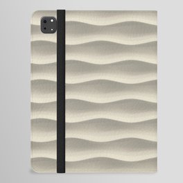 Wave Rows Beige iPad Folio Case