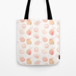 Summer Peaches Fruit Pattern Tote Bag